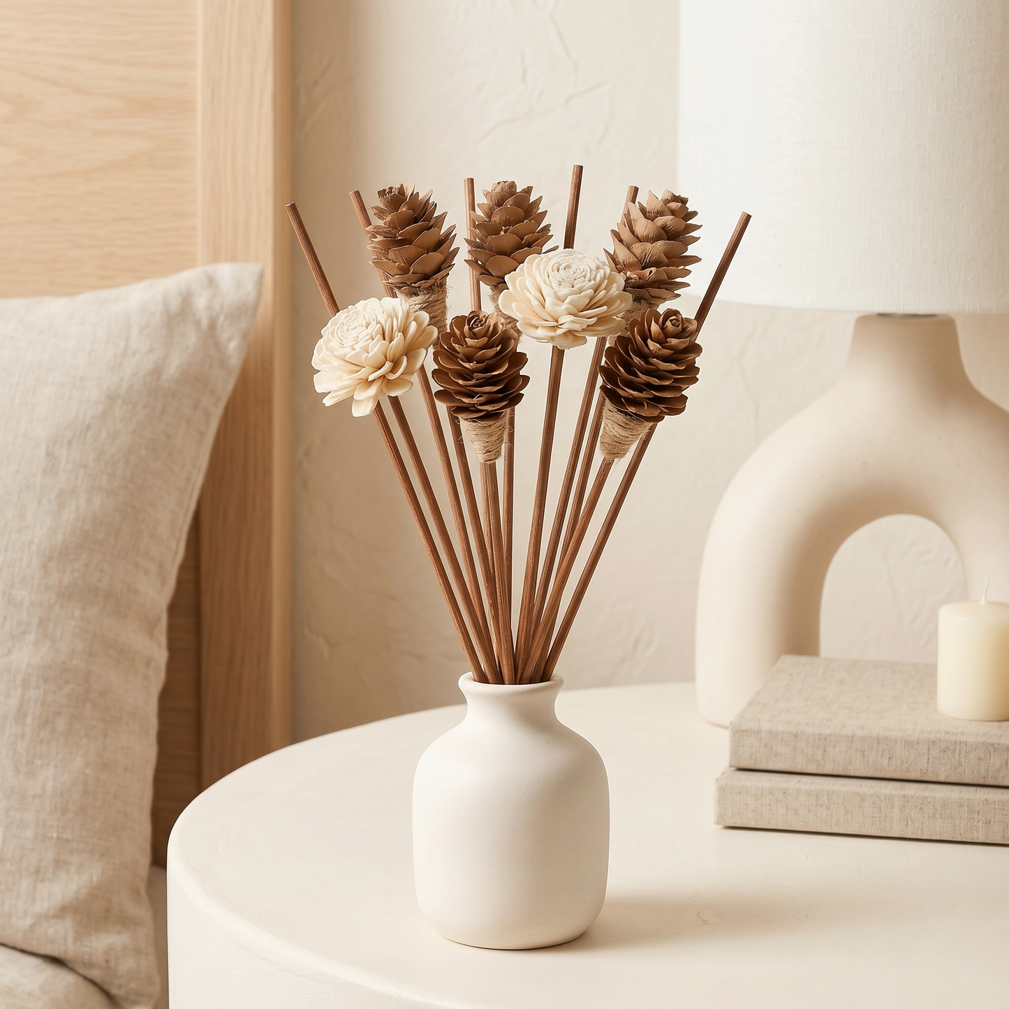 Sola Wood Flower Reed Diffuser Sticks, 9" (12 Pack)