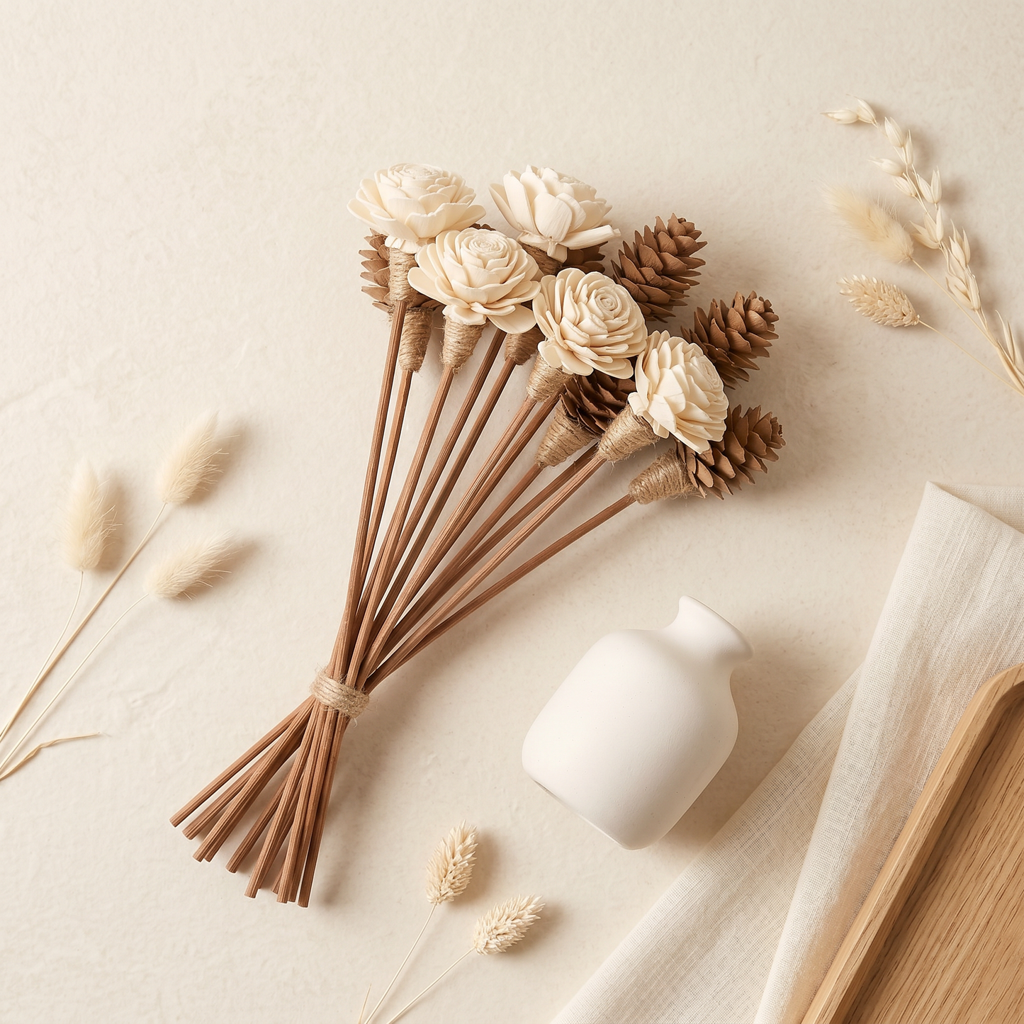 Sola Wood Flower Reed Diffuser Sticks, 9" (12 Pack)