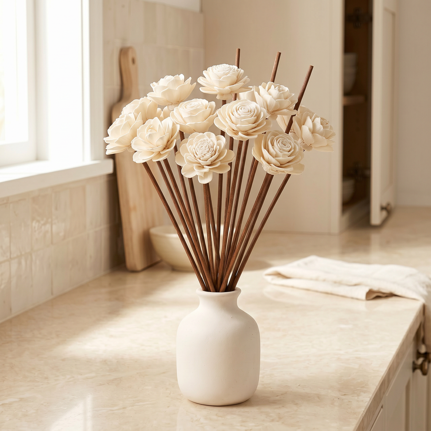 Sola Wood Flower Reed Diffuser Sticks, 9" (12 Pack)