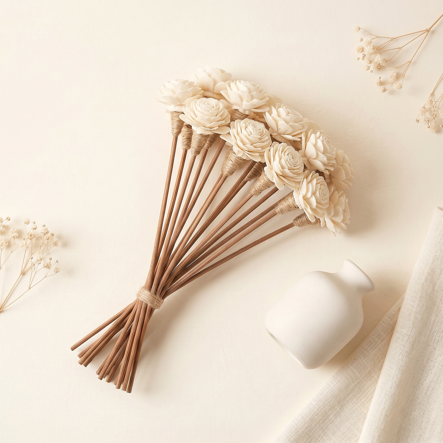 Sola Wood Flower Reed Diffuser Sticks, 9" (12 Pack)