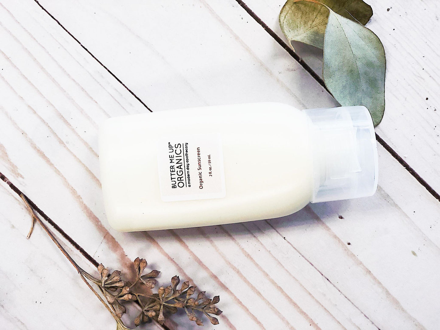 Natural Organic Suns  Block/ Safe Protection/ Non-Nano Zinc Oxide / Sun Protection / Butter Me Up Organics