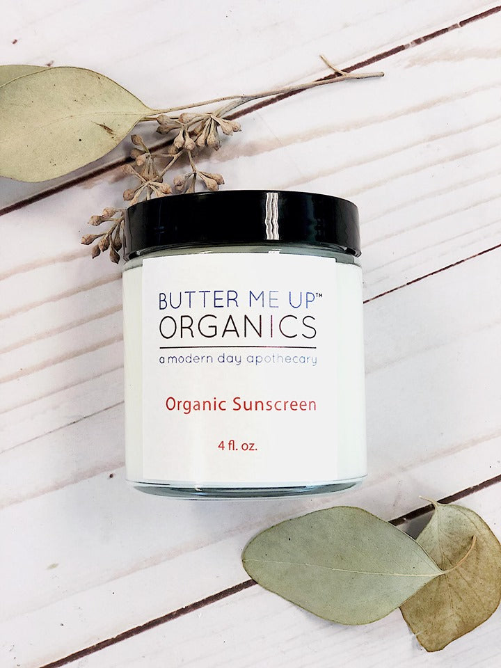 Natural Organic Suns  Block/ Safe Protection/ Non-Nano Zinc Oxide / Sun Protection / Butter Me Up Organics