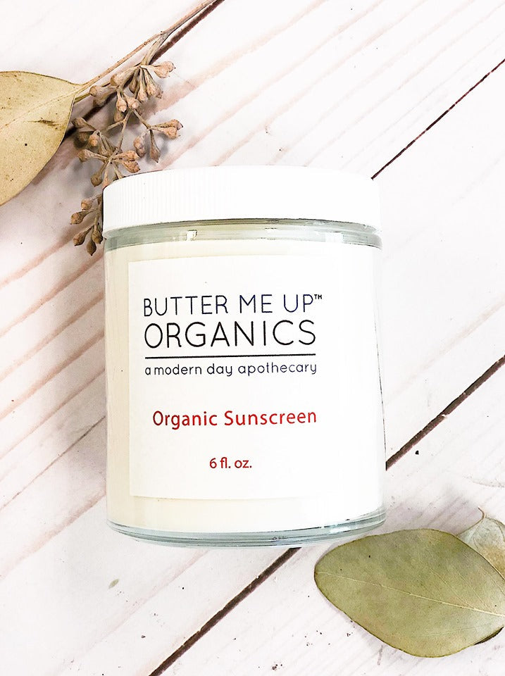 Natural Organic Suns  Block/ Safe Protection/ Non-Nano Zinc Oxide / Sun Protection / Butter Me Up Organics