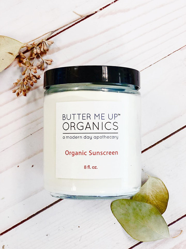 Natural Organic Suns  Block/ Safe Protection/ Non-Nano Zinc Oxide / Sun Protection / Butter Me Up Organics