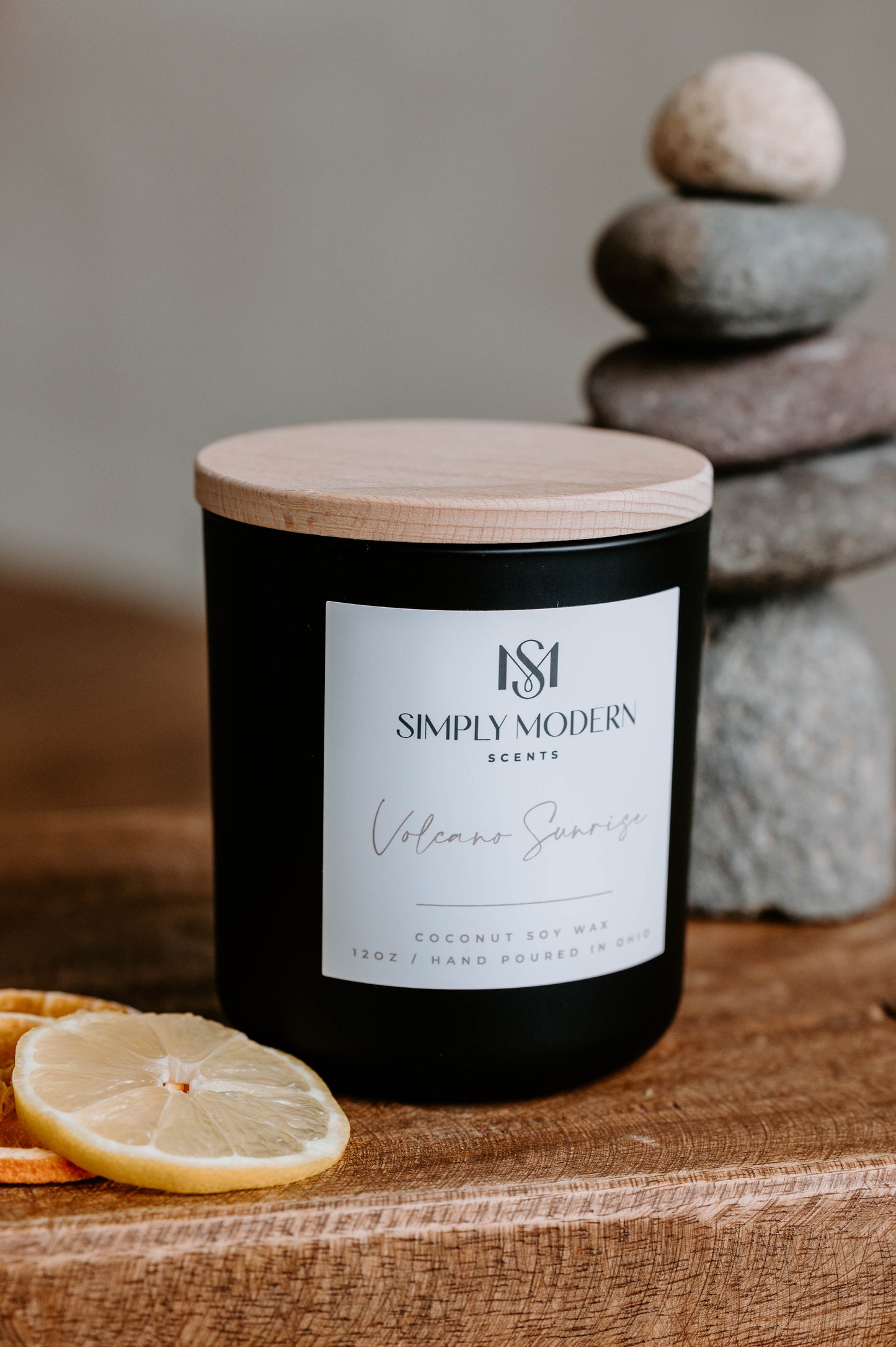 Volcano Sunrise | Wood-Wick Coconut Soy Wax Candle