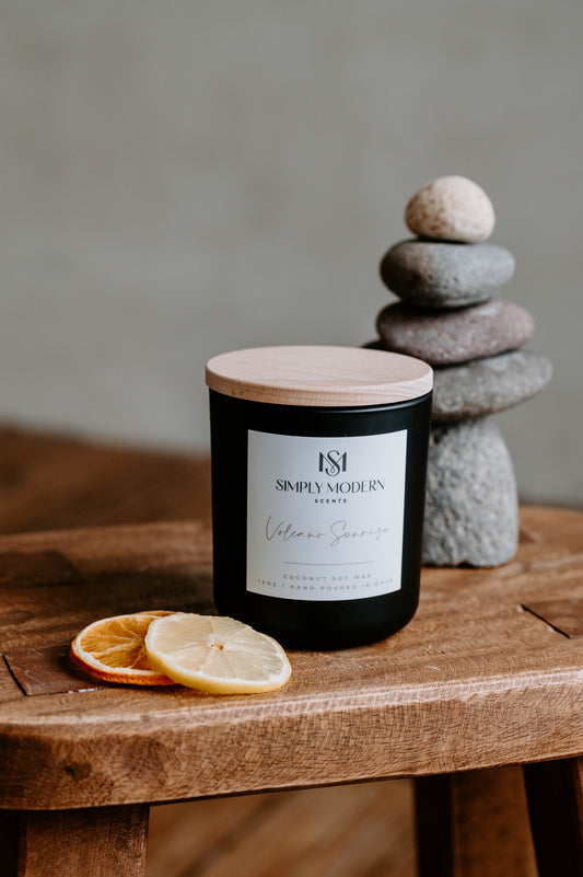 Volcano Sunrise | Wood-Wick Coconut Soy Wax Candle