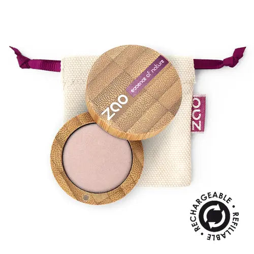 Zao Makeup Eyeshadow pearly round Organic & Vegan Pinky beige (102)